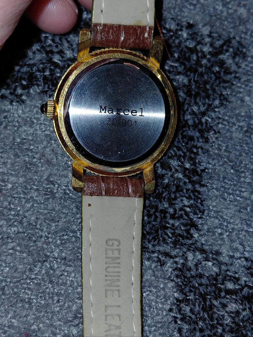 Vintage Marcel Drucker $10 Gold Eagle Coin Watch Leather Strap 90s Americana CC